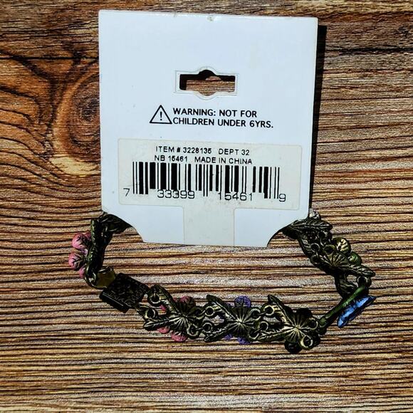 DEADSTOCK FLORAL Y2K NO BOUNDARIES BRACELET WHIMSYGOTH FAIRYCORE COTTAGECORE - Picture 3 of 3